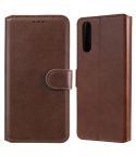 For Sony Xperia 10 II Classic Calf Texture PU + TPU Horizontal Flip Leather Case, with Holder & Card Slots & Wallet(Brown)