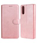 For Sony Xperia 10 II Classic Calf Texture PU + TPU Horizontal Flip Leather Case, with Holder & Card Slots & Wallet(Rose Gold)