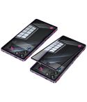 For ZTE nubia Red Magic 10 Pro / 10 Pro+ Snap Buckle Metal Frame Glass Back Panel Phone Case(Dark Purple)