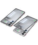 For ZTE nubia Red Magic 10 Pro / 10 Pro+ Snap Buckle Metal Frame Glass Back Panel Phone Case(Silver)