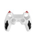 For Sony PS5 Flame Silicone Gamepad Protective Case(White)