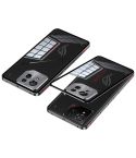For  ASUS ROG Phone 9 Pro Snap Buckle Metal Frame Glass Back Panel Phone Case(Grey)