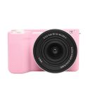 For Sony ZV-E10 II / ZV-E10M2 Litchi Texture Soft Silicone Protective Case(Pink)