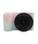 For Sony ZV-E10 II / ZV-E10M2 Litchi Texture Soft Silicone Protective Case(Jelly Pink Green)