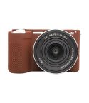 For Sony ZV-E10 II / ZV-E10M2 Litchi Texture Soft Silicone Protective Case(Coffee)