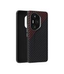 For Honor 300 Pro ABEEL C Carbon Fiber Series 6D Micro Relief Phone Case(Black Red)