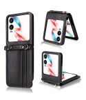 For Infinix Zero Flip Crossbody Card Bag PU Folding Phone Case(Black)