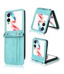 For Infinix Zero Flip Crossbody Card Bag PU Folding Phone Case(Green)