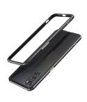 For OPPO Reno4 Aluminum Alloy Shockproof Protective Bumper Frame(Black Silver)