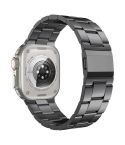 For Apple Watch 46mm / 49mm / 45mm / 44mm Norman Clasp Three-Link Titanium Alloy Watch Band(Tin Color)