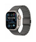 For Apple Watch 46mm / 49mm / 45mm / 44mm Bamboo Norman Buckle Pure Titanium Watch Band(Slate Grey)