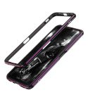 For OPPO Realme X50 5G Aluminum Alloy Shockproof Protective Bumper Frame(Black Purple)