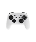 For Nintendo Switch Pro Game Handle Solid Color Silicone Protective Cover(White)