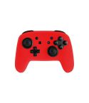 For Nintendo Switch Pro Game Handle Solid Color Silicone Protective Cover(Red)