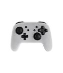 For Nintendo Switch Pro Game Handle Solid Color Silicone Protective Cover(Transparent)