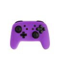 For Nintendo Switch Pro Game Handle Solid Color Silicone Protective Cover(Purple)
