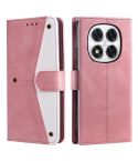 For Redmi Note 14 Pro 4G Nail Skin Feel Stitching Calf Texture Leather Phone Case(Rose Gold)
