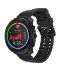 For Polar Vantage M3 Double Buckle Silicone Sport Watch Band(Black)