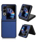 For ZTE nubia Flip2 Carbon Fiber Texture PU Leather PC Phone Case(Blue)