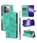 For OPPO A5 Pro 5G Global 3D Butterfly Embossed Pattern Flip Leather Phone Case(Green)