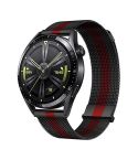 Kalebol 20mm Universal Loop Double Magnetic Buckle Milanese Strap(Black Red)