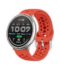 For Amazfit Active 2 Silver Buckle Silicone Sport Watch Band(Red)