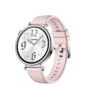 Kalebol 18mm Universal Textured Silicone Silver Buckle Strap(Pink)