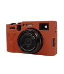 For FUJIFILM X100VI Litchi Texture Soft Silicone Protective Case(Brown)