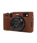For FUJIFILM X100VI Litchi Texture Soft Silicone Protective Case(Coffee)