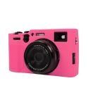 For FUJIFILM X100VI Litchi Texture Soft Silicone Protective Case(Rose Red)