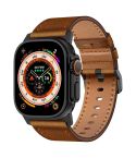 For Apple Watch 46mm / 49mm / 45mm / 44mm Kalebol Genuine Leather Watch Band(Black Red Brown)