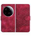 For Xiaomi 15 Ultra Elephant Head Embossed Phone Leather Case with Lanyard(Rose Red)