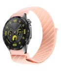 22mm Twill Nylon Loop Hook and Loop Fastener Watch Band(Pink Sand)