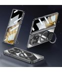 For OPPO Find N5 GKK Magnetic Fold Hinge Rotation Holder Film Integrated Phone Case(Black)