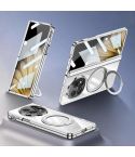 For OPPO Find N5 GKK Magnetic Fold Hinge Rotation Holder Film Integrated Phone Case(Silver)