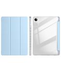 For Xiaomi Redmi Pad SE 11 3-Fold Clear Acrylic Leather Tablet Case(Ice Blue)