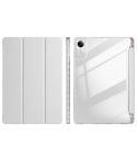 For Xiaomi Redmi Pad SE 11 3-Fold Clear Acrylic Leather Tablet Case(Gray)