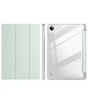 For Xiaomi Redmi Pad SE 11 3-Fold Clear Acrylic Leather Tablet Case(Light Green)