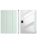 For Honor Pad 9 3-Fold Clear Acrylic Leather Tablet Case(Light Green)