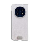 For OPPO Find N5 Transparent Edge Scale Texture Phone Case(White)