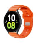 22mm Solid Color Reverse Buckle Fluororubber Watch Band(Orange)