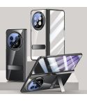 For OPPO Find N5 HD Integrated Transparent Electroplating Axis Hinge Fold Holder Phone Case(Black)