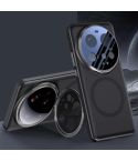 For Xiaomi 15 Ultra Feather Metal Lens Holder MagSafe Skin Feel Phone Case(Obsidian Black)