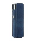 For lil Solid 3.0 Frosted Retro PU Leather Electronic Cigarette Case(Blue)