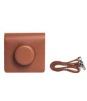 For FUJIFILM instax WIDE Evo Full Body Leather Camera Case Bag with Strap(Brown)