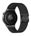 22mm Parachute Buckle Milanese Metal Steel Mesh Watch Band(Black)