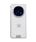 For OPPO Find N5 3D Camellia Plaid Fabric Phone Case(White)