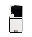 For ZTE nubia Flip2 Morandi Solid Color Leather Texture Phone Case(White)