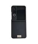 For ZTE nubia Flip2 Morandi Solid Color Leather Texture Phone Case(Black)