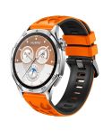 22mm Two Color Printed Silicone Watch Band(Orange Black)